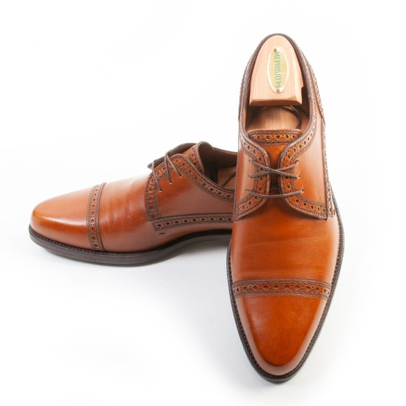 Louis Vuitton Brown Leather Cap Toe Oxford Shoes - Picture 3 of 7